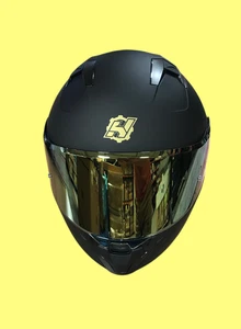 HAX Amatista Modular Flip-Up Dual Visor Motorcycle Helmet Matte Black L #4312 - Foto 1 di 13