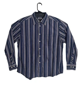 Robert Graham R&G London New York Mens Striped Button Down XL Flip Cuff - Picture 1 of 7