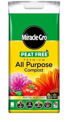 Miracle-Gro All Purpose Compost Peat Free Potting Compost 14 Nutrients 10L