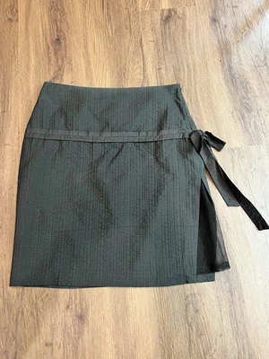 Tracy Reese Gray Skirt Size 6 Vintage Mini Bow Detail - Image 1 of 4