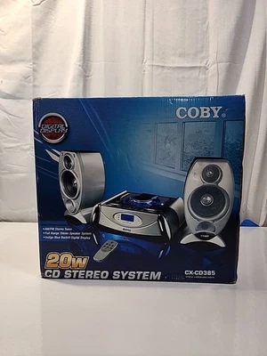 New COBY CD STEREO SYSTEM  CX-CD385  2005 Vintage Nos - Image 1 of 4