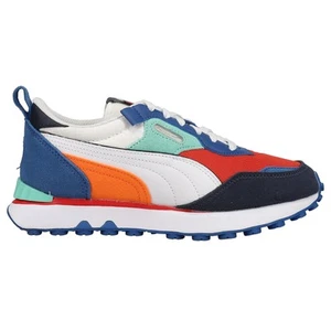 PUMA Rider Fv Future Vintage Lace Up Youth Boys Blue, Red Sneakers Casual Shoes - Picture 1 of 6