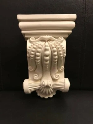 Plaster Corbels X2  Beautiful Elegant Decorative Rococo Style Height 150mm - Image 1 of 4