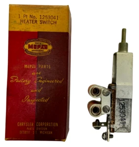 1946-1948 Dodge Plymouth Chrysler Desoto Heater Control Switch 1253041 NOS - Picture 1 of 12