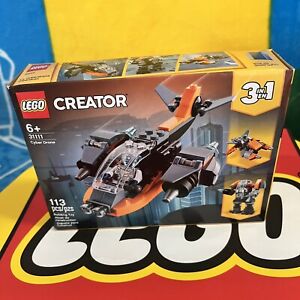 LEGO CREATOR 3 IN 1(31111)CYBER DRONE 113 PCS New & Sealed!