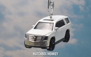 2015 White Metallic Cadillac Escalade SUV 1/64 Custom Christmas Ornament Adorno - Picture 1 of 12