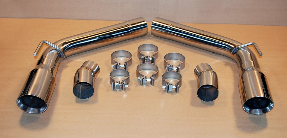 2010-2015 Für Chevy Camaro Achse Hinten Schalldämpfer v6 v8 Edelstahl + Tips - Bild 1 von 1