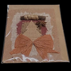 Handmade 3D Christmas Greeting Note Card with Envelope Home Made Paper Imported - Picture 1 of 6