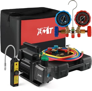 Manometro De Colector AC Bomba Vacio Aire 1/4HP Refrigeracion Profesional HVAC - Picture 1 of 12