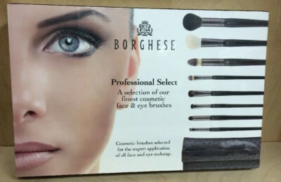 BORGHESE   PROFESSIONAL SELECT 8 PCS. BRUSHES FOR FACE & EYES + BRUSH BAG NEW - Image 1 of 3