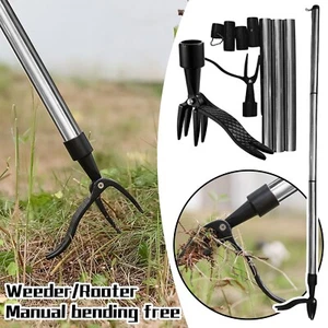 Manual Outdoor Stand Up Weeder Weed Puller Hand Weeding Tools Grass Root Remover - Picture 1 of 7