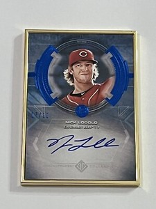 2020 Bowman Transcendent Blue Autograph #BTA-NL Nick Lodolo Auto 7/10 Reds