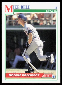 1991 Score 375 Mike Bell Atlanta Braves - Picture 1 of 2