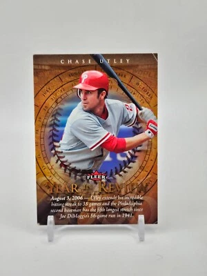 Chase Utley "Year in Review" 2007 Fleer #YRCU Philadelphia Phillies INSERT* - Image 1 of 2