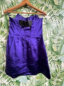 Belle By Oasis purple boob tube short dress size 12 - Picture 1 of 8