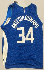 Maglia auto autentica firmata Giannis Antetokounmpo Nike COA Fanatics NBA Bucks - Foto 1 di 7