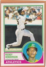 1983 O PEE CHEE BASEBALL RICKEY HENDERSON #180 A'S NMMT/MINT *92371