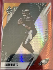 2021 Panini Phoenix Jalen Hurts Fire Burst Fanatics Exclusive #73 Eagles - Picture 1 of 8