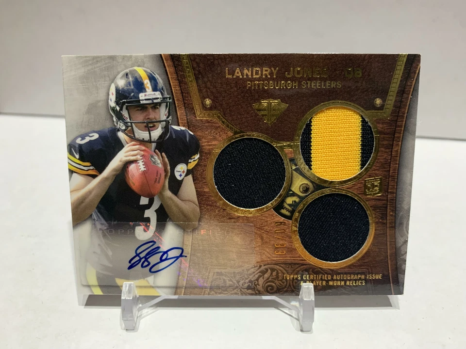 Landry Jones 2013 Topps Triple Threads Purple #120 Jersey Auto #'d /99 - Image 1 of 2