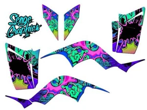 All Years RAPTOR 90 ZANY Teal Senge Graphics Kit Compatible with Yamaha - Picture 1 of 7