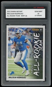 MALCOLM RODIGUEZ 2022 PANINI INSTANT 1ST GRADED 10 ALL-ROOKIE TEAM ROOKIE CARD - Picture 1 of 1