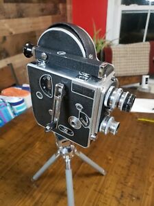 Paillard Bolex H-8 Movie Camera with tripod 