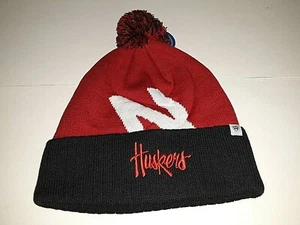 Nebraska Cornhuskers NCAA Top of the World "Blaster" Cuffed with Pom Knit Hat - Picture 1 of 2