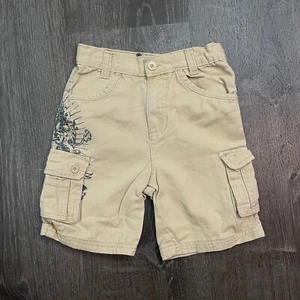 Enyce Boys Cargo Shorts Khaki Beige Adjustable Waist Graphic Size 4T - Picture 1 of 5
