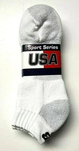 3 Pair Men Premium White Cushion Work / Sport Low cut Sock Size 10-13, USA. - Picture 1 of 6