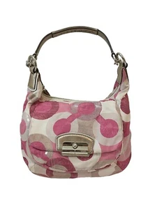 Kristin Graphic OP Art Sequin Convertible Hobo Purse 19963 Pink Multi Pocket Bag - Bild 1 von 24