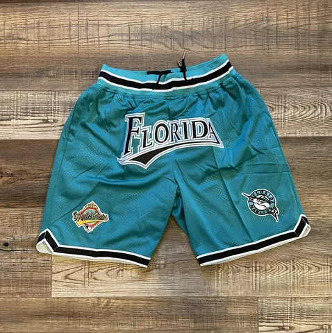 Florida Marlins Summer City Baseball World Series 1997 Shorts Brand New Stitched Cover