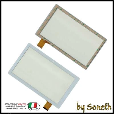 VETRO TOUCH SCREEN PER ARCHOS 101 MAGNUS, ARCHOS 101D NEON BIANCO - Immagine 1 di 3