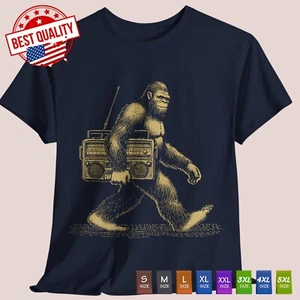 Vintage Radio Bigfoot T Shirt Funny Novelty Clothing Classic Sasquatch Joke Tee - Picture 1 of 16