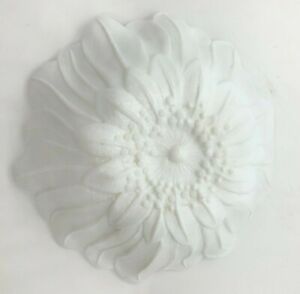  Vintage Lily Pons white milk glass bowl flower shaped exterior Indiana Glass Co