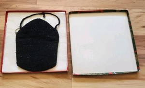 Vintage französische schwarze Mikroperlen Handtasche Handtasche (J. W. Robinson Company LA) - Bild 1 von 8