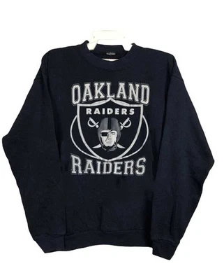 Oakland Raiders Fútbol Unisex Cuello Redondo Sudadera QT5898 Foto 1 de 2