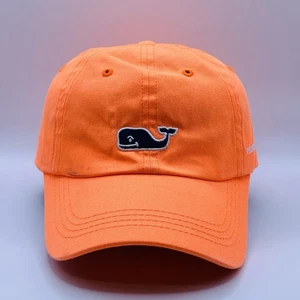 Vineyard Vines Baseball Hat Orange Coral Adjustable Whale Cap Blue Whale - Picture 1 of 6