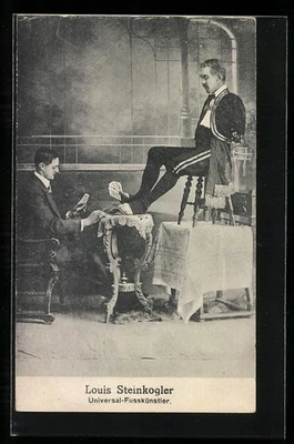 Universal-Fusskünstler Louis Steinkogler, Ansichtskarte  - Bild 1 von 2