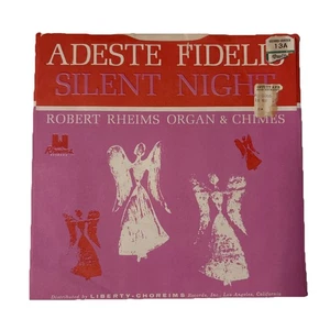 Robert Rheims Organ & Chimes Silent Night / Adeste Fidelis 45RPM Christmas - Foto 1 di 6