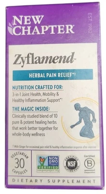 New Chapter Zyflamend Whole Body Joint Supplement 30 Capsules New Exp. 1/27 - Image 1 of 4