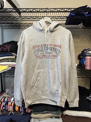Polo Ralph Lauren  Denim & Supply  Grey Heather Country Graphic Hoodie medium  - Image 1 of 4