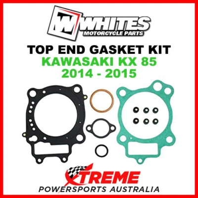 Kit de junta de reconstrução de topo branco Kawasaki KX85 KX 85 roda pequena 2014-2015 - Imagem 1 de 2
