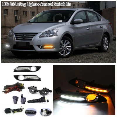Faro antiniebla parachoques para Nissan Sentra Sylphy 2013-2015 + LED DRL + kit de cableado de interruptor j Foto 1 de 4