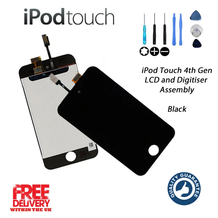 iPod Touch 4G 4a Generazione (A1367) LCD + Digitalizzatore Touch Ricambio NUOVO - NERO - Immagine 1 di 2