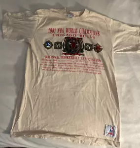 Vintage Official Chicago Bulls 1991 NBA Champs XL Nutmeg Mills T-Shirt USA - Bild 1 von 5