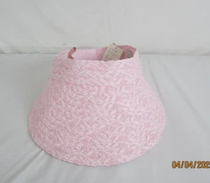 Woven Pink Straw Sun Visor Hat By A New Day - Picture 1 of 12