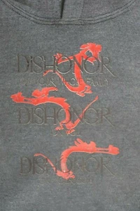 DISHONOR on your Family, You, Cow - temperamentvoller Drache - Hoodie Sweatshirt Medium, grau - Bild 1 von 4