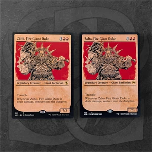 [2X] Zalto, Duque Gigante de Fuego •Vitrina• Bárbaro Gigante, Reinos Olvidados MTG AFR - Imagen 1 de 2