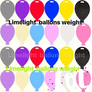 5-100 COLOUR Balloon Shape Weight Plastic For Helium Foil Ballons Any Occasions. - Picture 1 of 20