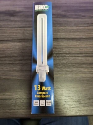 Eiko DT13/35 13W Duo-Tube 3500K GX23 Base Compact Fluorescent - Box of 50 - Image 1 of 4